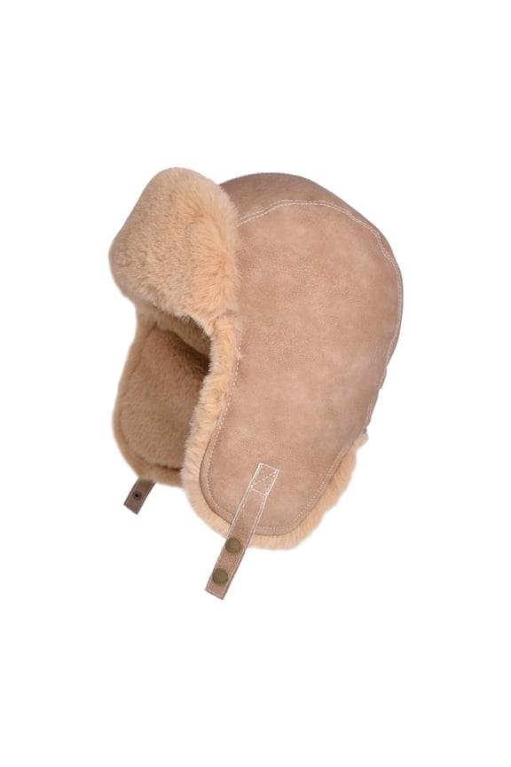 Trapper Hat with Faux Fur Linning Comfy Windproof, Women Winter Warm Hats Men's Russian Ushanka Hunting Hat Khaki