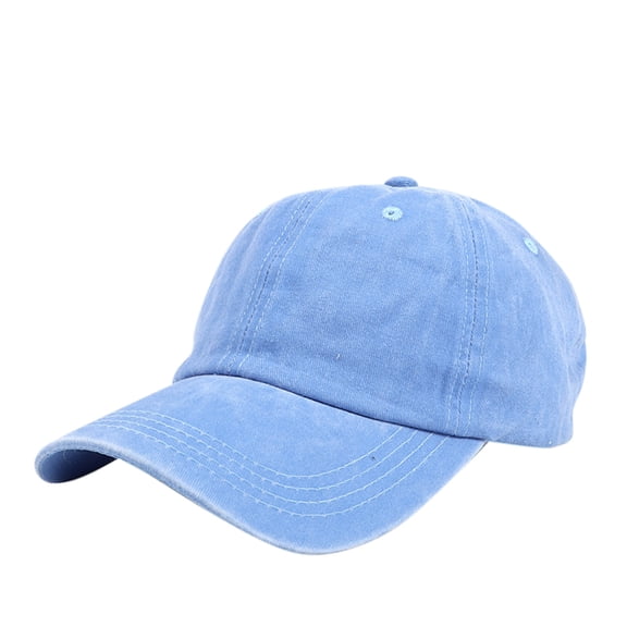 UTSJKR Unisex Vintage Washed Distressed Baseball-Cap Twill Adjustable Dad-Hat Low Profile Soft Top Unstructured Cotton Baseball Cap Light Blue