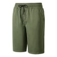 thumbnail image 1 of Mens Swim Men's Beach Shorts Ndbuld Mens Fashion Casual Solid Drawstring Elastic Waist Pockets Short Pants Army Green S, 1 of 6
