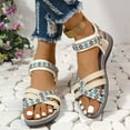 thumbnail image 1 of Womens Sandals Women's Summer New Plus-size Ethnic Style Casual Fashion Wedge Sandals, 1 of 7