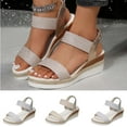thumbnail image 1 of Sandals for Women, Women's Summer Size Wedge Fish Mouth Roman Sandals, 1 of 10