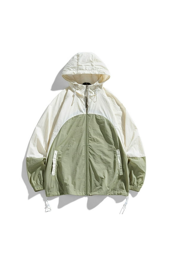 Summer Sunscreen Clothing Men's Sunscreen Suit Long Sleeved Hooded Casual Jacket