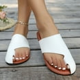 thumbnail image 1 of Sandals for Women 2026 Women's Fashion Casual Toe Solid Spring And Summer New Flat Sandals, 1 of 9