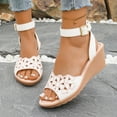 thumbnail image 1 of Womens Sandals Comfortable Fashion Women Casual Round Head Sandals Comfy Beach Casual Shoes, 1 of 9