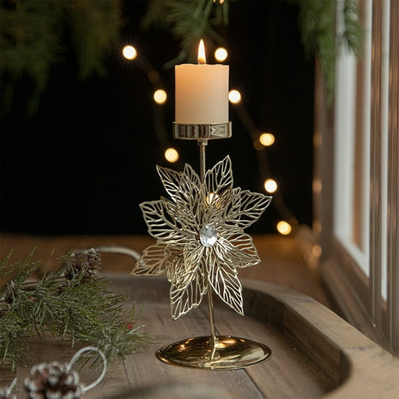 Savings Week karymi Christmas Candle Placer Window Gold Ornament Iron Christmas Decoration Decoration Ambiance Candle Placer Vintage Christmas Outdoor Decorations Savings Week Wholesale
