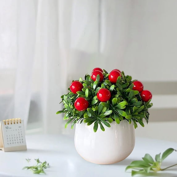 Savings Week karymi Desktop Decoration Simulation Potted Decoration Small Artificial Plants Suitable for Living Room Countertops Windowsills Desktop Decoration Christmas Party Supplies