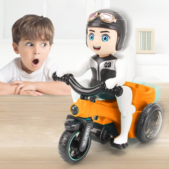 Savings Week karymi Stunt Electrics Tricycle with Lights and Music Rotating All Directional Motion Toy Vehicle Christmas Gifts Savings Week Best Sellers