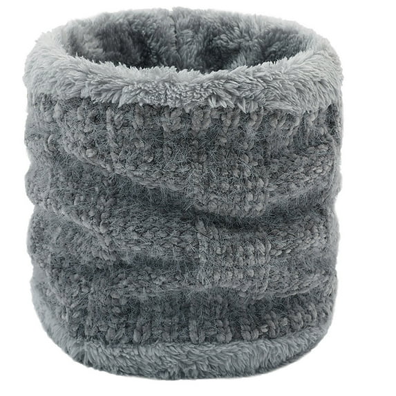 Winter Scarf With Warmth And Plush Same Gender Design Protection High Neck Thick Yarn Single Circle Solid Color And Neck Cover