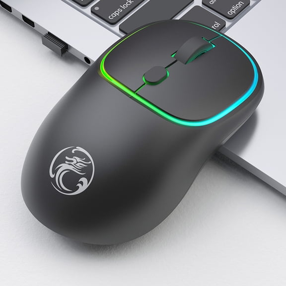 Wireless Mouse With Dazzling Lights 2.4G Noiseless Mouse With USB Receiver Portable Computer Mice For Desktop Computer Laptop, Father's Day Gifts
