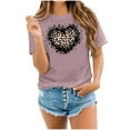 thumbnail image 1 of Womens Valentine's Day Shirts Short Sleeve Fashion Graphic Basic T-Shirts Casual Pullover Tunic Tops (M, A Pink), 1 of 7