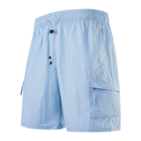 Fashion YLSDY Casual Cargo Shorts for Men Summer Loose Tropical Vacation Half Pants Basketball Outdoor Exercise Shorts with Pockets Blue XXXXL