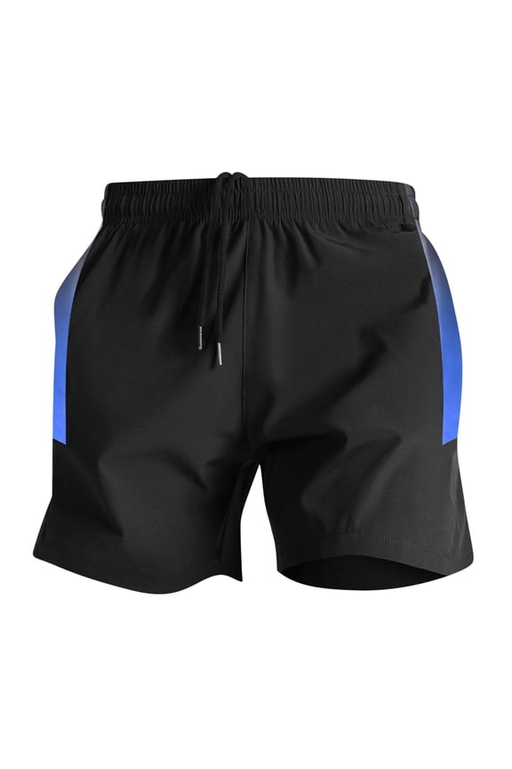 Fashion YLSDY Men's Athletic Shorts with Pockets Ice Silk Drawstring Elastic Waisted Stretch Clothes Quick Dry Lightweight Outdoor Shorts Blue M