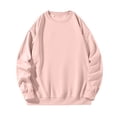 thumbnail image 1 of Fashion YLSDY Men's Crewneck Solid Color Sweatshirts Long Sleeve Drop Shoulder Sweatshirt Casual Pullover Tops Fall Winter Outfit Pink S, 1 of 7