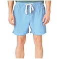 thumbnail image 1 of Fashion YLSDY Men's Linen Casual Classic Fit 11 Inch Inseam Elastic Waist Shorts with Drawstring Summer Beach Shorts Sky Blue XXL, 1 of 6