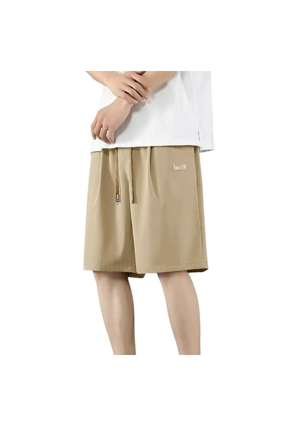 Fashion YLSDY Men's Workout Shorts 5 Inch Quick Dry Running Gear Ice Silk Lightweight Training Athletic Short Pants with Pockets 2025 Khaki M