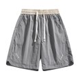 thumbnail image 1 of Fashion YLSDY Mens Athletic Shorts with Pockets Elastic Waist Drawstring Quick Dry Lightweight Hiking Shorts for Running Workout Gray XXL, 1 of 7