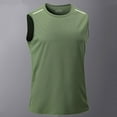 thumbnail image 1 of Fashion YLSDY Mens Athletic Tank Top Workout Sleeveless Gym Wicking Cut Off Shirts Quick Dry Slim Fit Basketball Compression Shirt Army Green M, 1 of 6