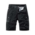 thumbnail image 1 of Fashion YLSDY Mens Cargo Shorts Casual Elastic Waist Work Shorts Drawstring Big Tall Knee Length Loose Fit Summer Trendy Streetwear Black XXXXL, 1 of 4