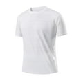 thumbnail image 1 of Fashion YLSDY Mens Quick Dry Workout T-Shirts Athletic Running Tshirt Short Sleeve Lightweight Gym Sport Tee Shirt, Crew Neck White XXXXL, 1 of 8