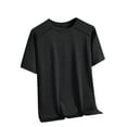 thumbnail image 1 of Fashion YLSDY Mens Workout Shirt Ice Silk Quick Dry Short Sleeve Athletic Tee Summer Gym Training Shirt Rash Guard Running Tops Black L, 1 of 4