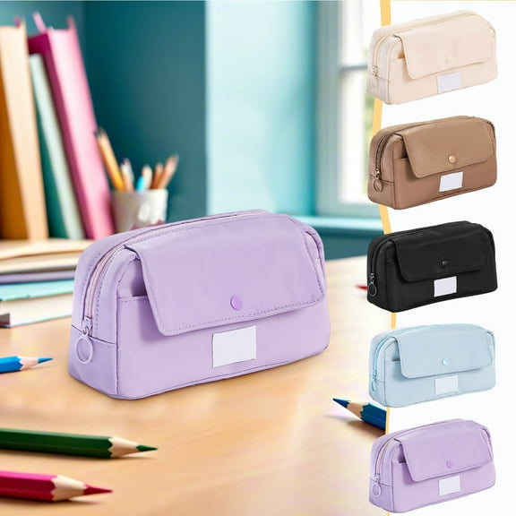 Small Pencil Case Portable Large Capacity Pencil Bag Pouch Box Organizer Cases for Sch*ool Te*en Gi*rl Bo*y Men Women