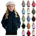 thumbnail image 1 of Fleece Top for Toddlers Girls Boys Fleece Hoody Jackets Kids Zip Up Outerwear Coat Toddler Kids Sweatshirt, 1 of 10
