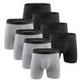 thumbnail image 1 of Men's Boxers Briefs Underwear 8PC Men's Underwear Large Size Fatty Men's Underpants Extra Long Sport Solid Color, 1 of 5