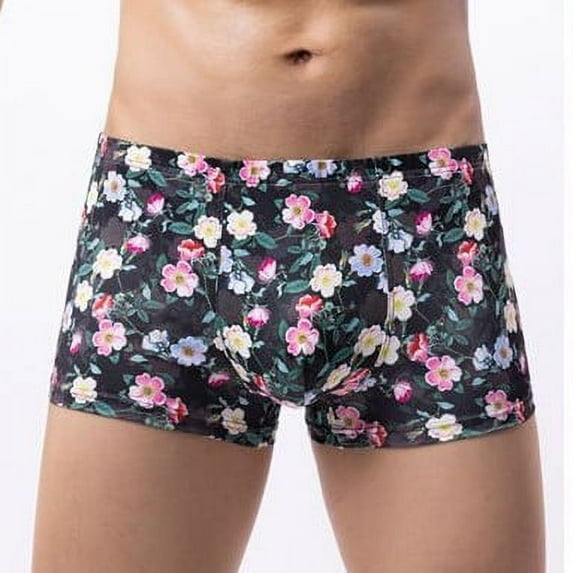 Savings up to 30% off Men's Boxers Briefs Underwear Men's Sexy Printed Underwear with Flat Corner Underwear