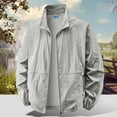 thumbnail image 1 of Men's Thin Sports Multi-bag Casual Loose Mountaineering Tooling Hoodless Casual Outwear Jackets, 1 of 9