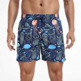 thumbnail image 1 of Savings up to 30% off Mens Summer Shorts Man Printing Casual Sports Pocket Drawstring Swim Shorts Beach-Pants 2XL, Navy, 1 of 4