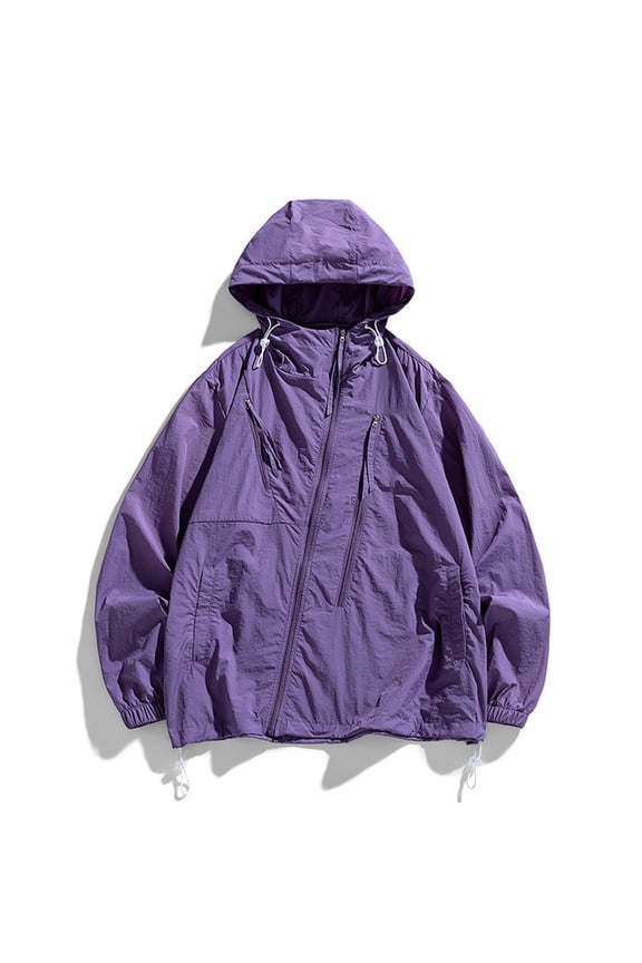 Summer Sunscreen Clothing Men's Sunscreen Suit Long Sleeved Hooded Casual Jacket