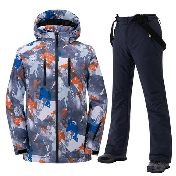 Women's Winter Unisex Gradient Ski Suit Set Windproof Thickened And Warm Single And Double Board Skiing Equipment