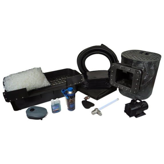 Savio Select 3000 Complete Water Garden and Pond Kit with Savio 28-Watt High Output UVinex Clarifier and 10 x 20 Foot PVC Plastic Liner - PVCSAUV30