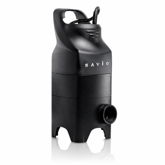 Savio Water Master Solids Submersible Pond Pump, 2050 GPH, 16 ft Head, Handles Solids up to 1.25 in