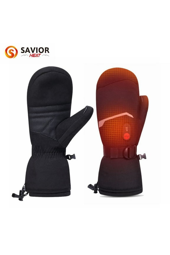 Savior 7.4V Battery Heated Gloves, Winter Outdoor Warm Mittens Gloves for Men and Women