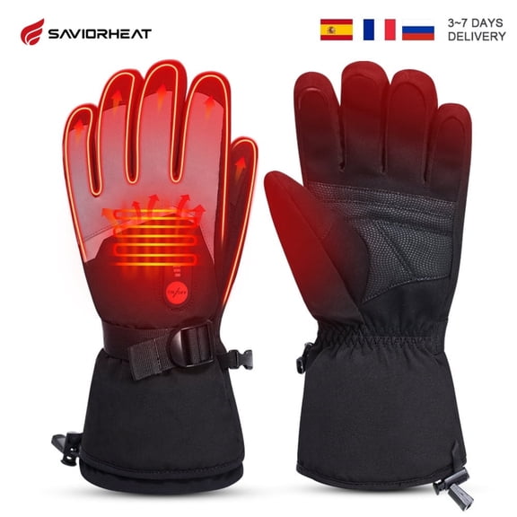 Savior Battery Heated Gloves for Men Women Savior Electric Rechargeable Motorcycle Warm Gloves Mittens for Cycling Skiing Snowmobile Hunting Camping Riding Raynaud & Arthritis Outdoor Hand Warmer