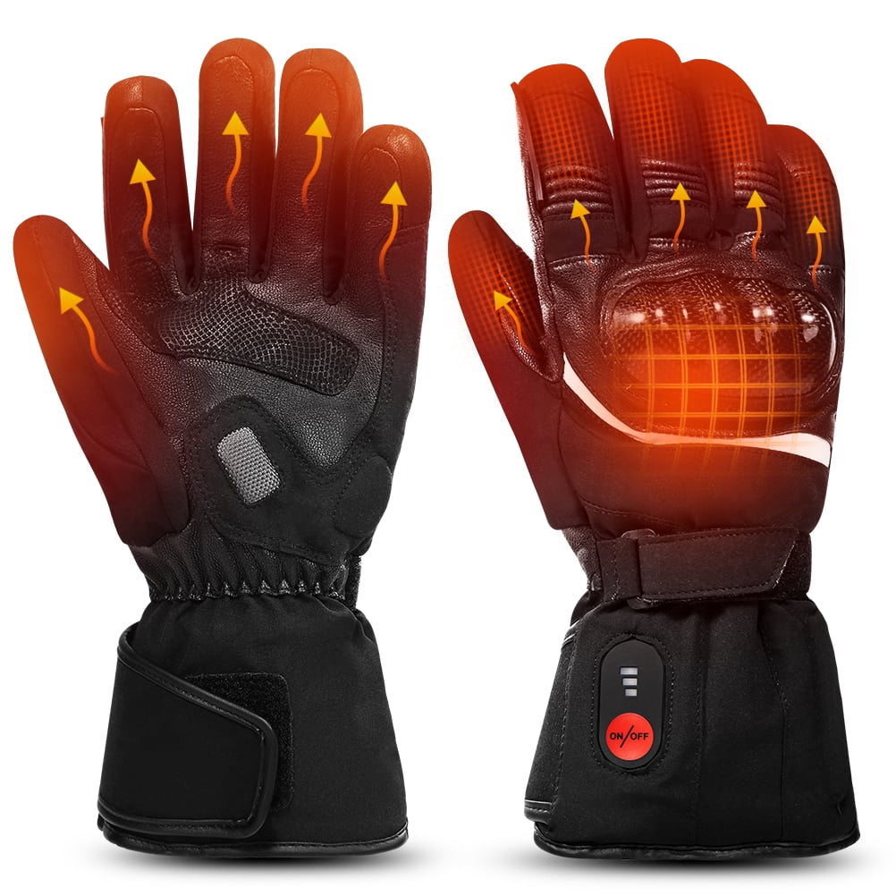 Savior Battery Heated Gloves for Men Women Savior Electric Rechargeable Motorcycle Warm Gloves Mittens for Cycling Skiing Snowmobile Hunting Camping Riding Raynaud & Arthritis Outdoor Hand Warmer