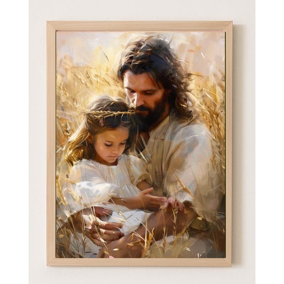 Your Savior, Christian Art Print, Jesus Hugging Woman, Picture Of Jesus And Girl, Wall Art, Christian Wall Decor For Women Warm Present Vintage UNFRAMED Poster Size 24x36