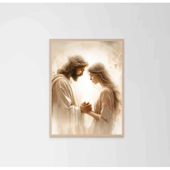 Your Savior, Christian Painting, Jesus And Woman, Jesus Prints, Lds Painting, Bible Sketches, Jesus Wall Art, Christian Poster, Catholic Art, Unframed Poster Size 12x18