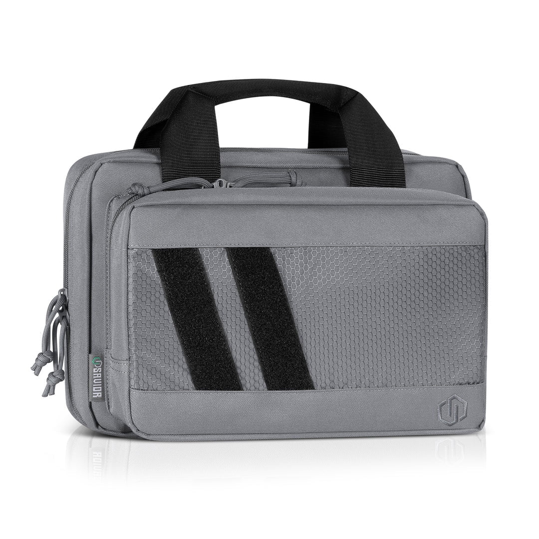 Savior Equipment Specialist Double Pistol Case, Grey, 12.5in L x 8.5in H x 2.5in