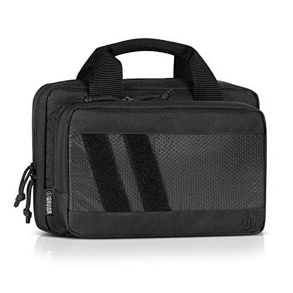 Savior Equipment Specialist Double Pistol Case, Black, 12.5in L x 8.5in H x 2.5i