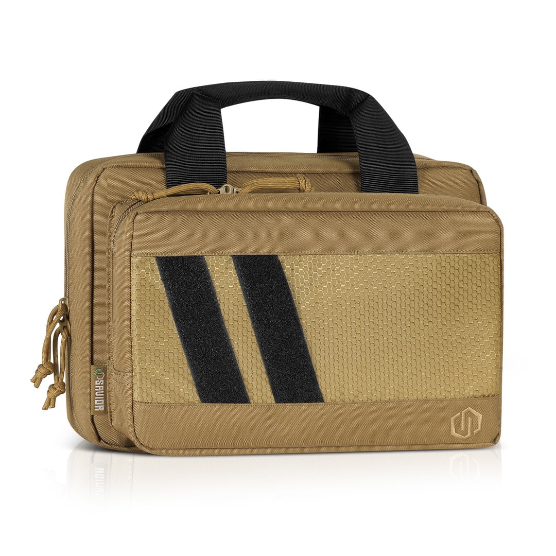 Savior Equipment Specialist Double Pistol Case, Dark FDE, 12.5in L x 8.5in H x 2