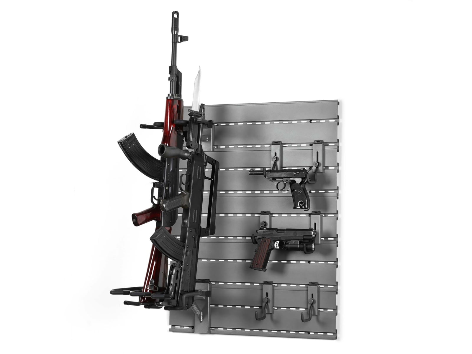 Savior Equipment Wall Rack System 5 Panel Kit w/Attachments, Grey, 24in