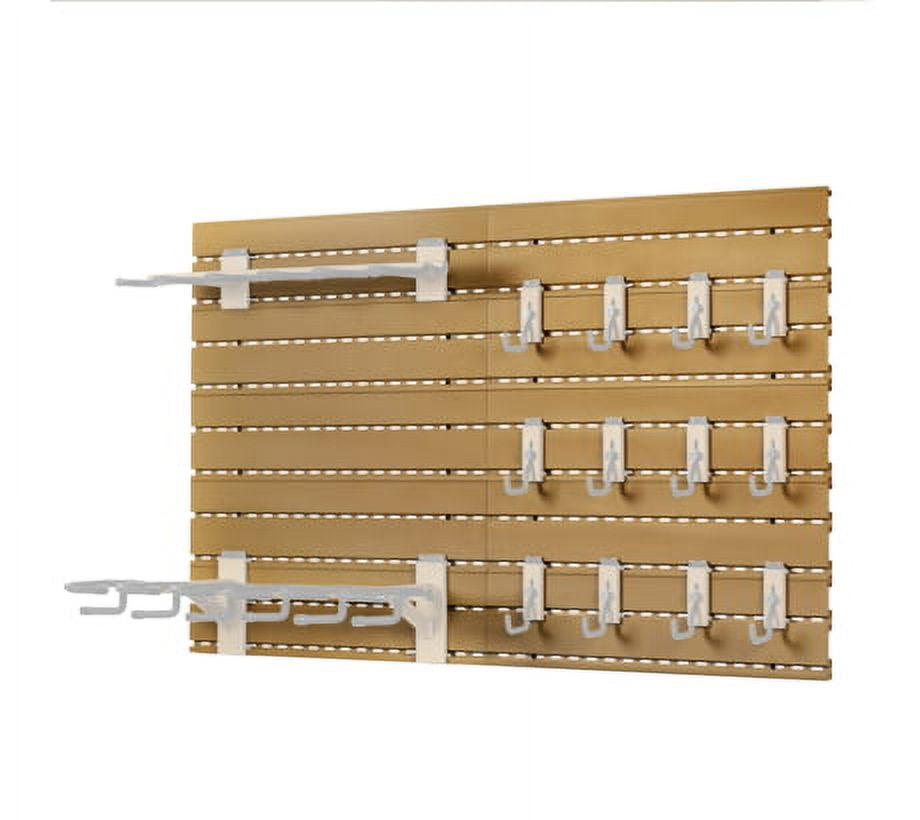 Savior Equipment Wall Rack System w/10 Panels, Tan, 24in x 6.25in x0