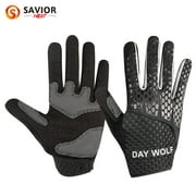Savior Genuine Palm Protection Gym Gloves,Outdoor Sport Bike Gloves For Men Women,Breathable Comfort ,Black