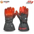 thumbnail image 1 of Savior Heat 2024 Upgraded Men's Motorcycle Gloves ,Rechargeable Bluetooth Heated Gloves with Goatskin Leather,Waterproof, 1 of 9