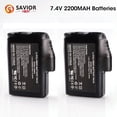 thumbnail image 1 of Savior Heat 7.4V 2200mAh/3000mAh Rechargeable Li-Polymer Battery 2pcs In 1 Pair for Heated Gloves, Mittens & Socks - Long-Lasting Warmth, 1 of 10