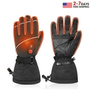 Savior Heat Electric Heat Gloves Outdoor Full Finger Men Ski Mitten Lithium Battery Heating,Black