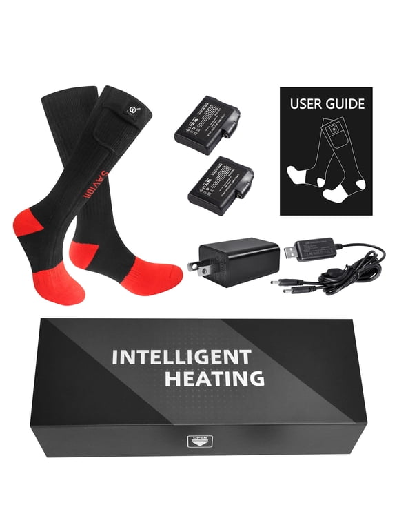 Electric Heated Socks Knee High Winter Thermal Socks for Men & Women Battery Heating Hunting Foot Warmer Gear for Cold Weather
