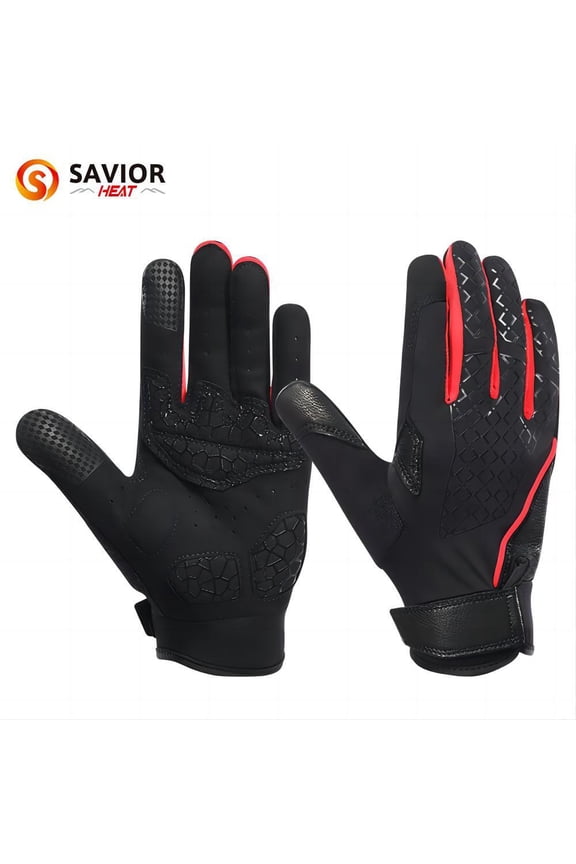 Heat Full-Finger Bike Gloves Outdoor Breathable Anti-Skid Shock Workout Gloves for Men&Women Cycling Fishing Clambing Accessories,Black